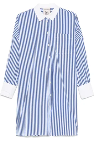 SEMICOUTURE Kort stribet kjole