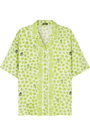 VERSACE Strawberry Garden silkeskjorte