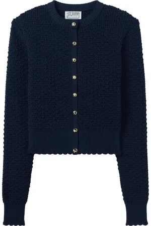 ST. JOHN Hæklet-strikket cardigan