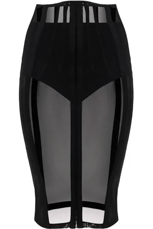 Elisabetta Franchi Mellemlang bustier-nederdel i tyl