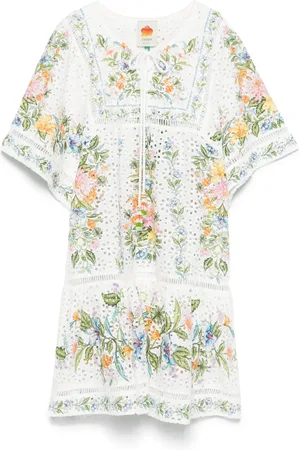 Farm Rio Strandkjole med broderie-anglaise