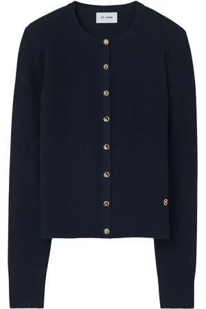 ST. JOHN Fintribbet cardigan