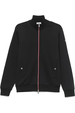 Moncler Sweatshirt i bomuld med trefarvet kant