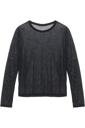 Baserange T-shirt i lyocell med lange ærmer