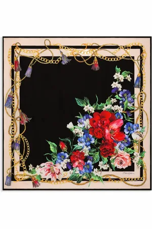 Dolce & Gabbana Tørklæde med blomstertryk