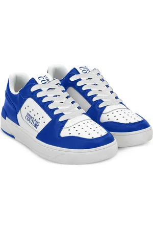 VERSACE Loafers i ruskind med logoapplikation