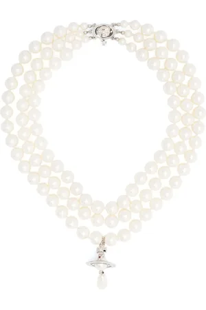 Vivienne Westwood Three-Row Drop choker-halskæde med perler