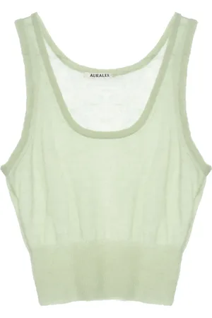 Auralee Gennemsigtig strikket tanktop