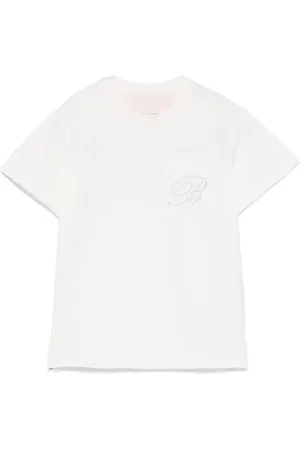 MISS BLUMARINE T-shirt med logobroderi