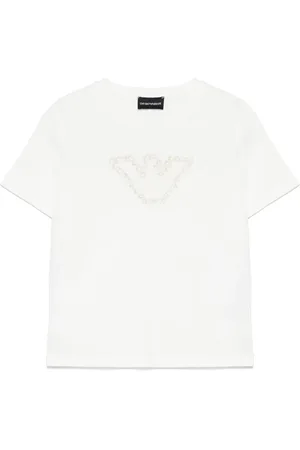 Emporio Armani T-shirt med blomsterbroderi