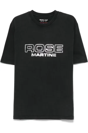 MARTINE ROSE T-shirt med metallisk logo