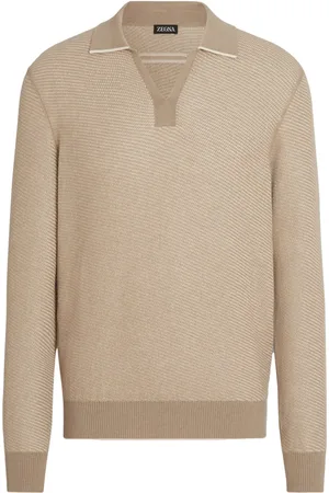 Ermenegildo Zegna Polo i silke og kashmir