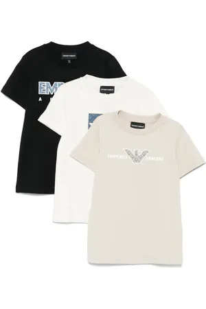 Emporio Armani T-shirt i jersey med logotryk, 3-pak