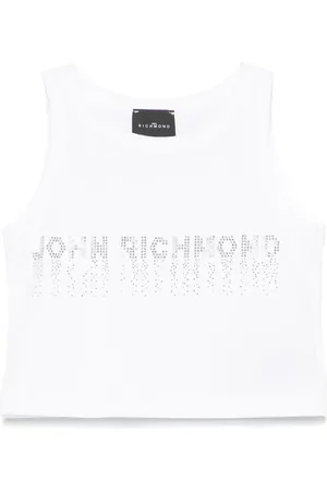 John Richmond Tanktop med rhinsten-logo