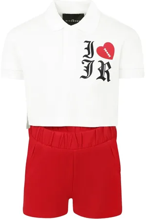 John Richmond Sæt med T-shirt og shorts med logotryk