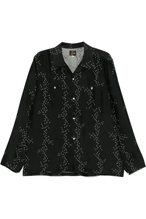 Pins & Needles Polo i silke med jacquard-mønster
