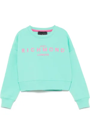 John Richmond Sweatshirt med logoapplikation