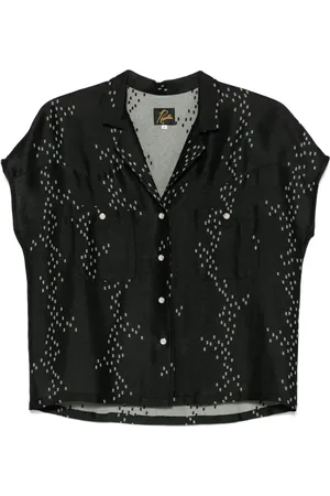 Pins & Needles Polo i silke med jacquard-mønster