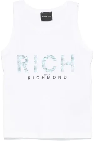 John Richmond Tanktop med rhinsten-logo