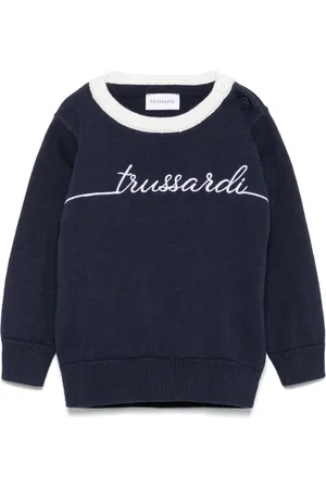 Trussardi Sweater med logobroderi