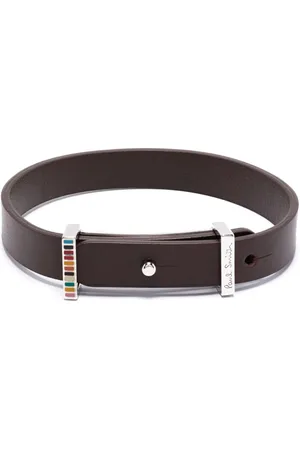 Paul Smith Læderarmbånd med signatur-spænde