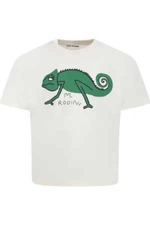 Mini Rodini T-shirt med firben-tryk