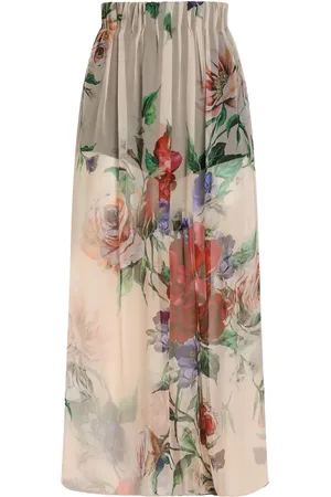 Dolce & Gabbana Mellemlang nederdel med blomstertryk