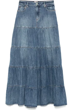 ALICE+OLIVIA Lang denimnederdel