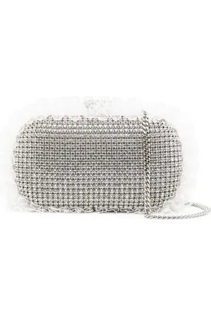 Self-Portrait Clutch med krystaludsmykket blondedetalje
