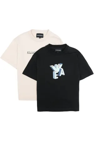 Emporio Armani T-shirt med logotryk, 2-pak