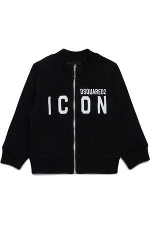 Dsquared2 Sweatshirt med Icon-tryk og lynlås