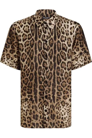 Dolce & Gabbana Skjorte med leopardtryk