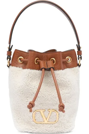 VALENTINO GARAVANI Bucket-taske i lammeskind
