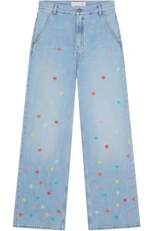 MIRA MIKATI Jeans med blomsterbroderi