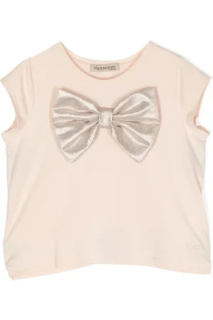 HUCKLEBONES LONDON T-shirt i jersey med sløjfeudsmykning