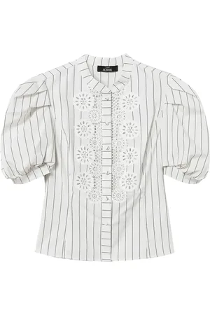 Twin-Set Skjorte i poplin med broderi