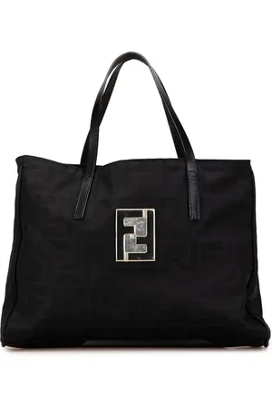 Fendi Zucca håndtaske i nylon fra 2000-2010