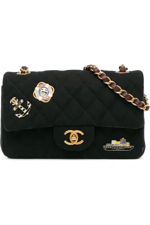 CHANEL Lille Paris Hamburg Coco Sailor Double Flap skuldertaske i jersey fra 2018-2019