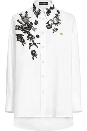 Dolce & Gabbana Skjorte med blomsterapplikation
