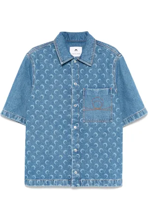 Marine Serre Moon Laser denimskjorte