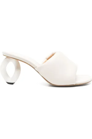 J.W.Anderson 70 mm mules i læder med kædehæl