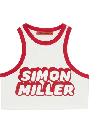 SIMON MILLER Cropped tanktop med logotryk