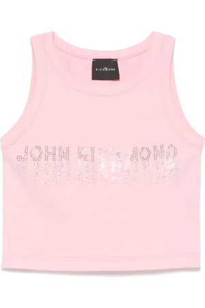 John Richmond Tanktop med rhinsten-logo