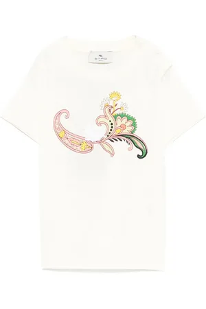 Etro T-shirt med paisley-broderi