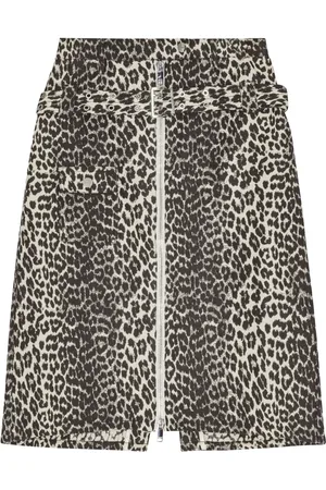 Ganni Leopardmønstret nederdel
