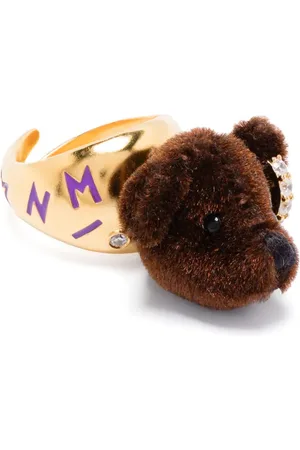 YVMIN Ring med flock-bamse