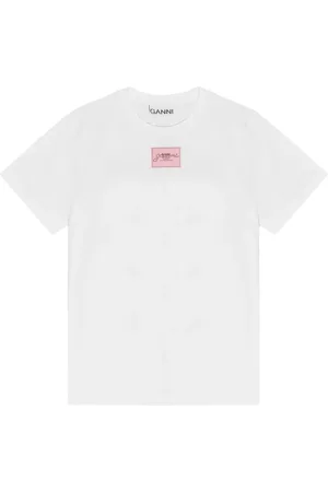 Ganni T-shirt med grafisk tryk