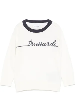 Trussardi Sweater med logobroderi