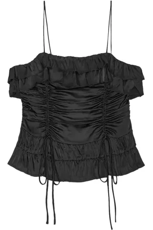 Ganni Draperet top