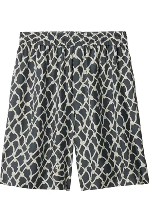 Burberry Shorts i silke med knudetryk